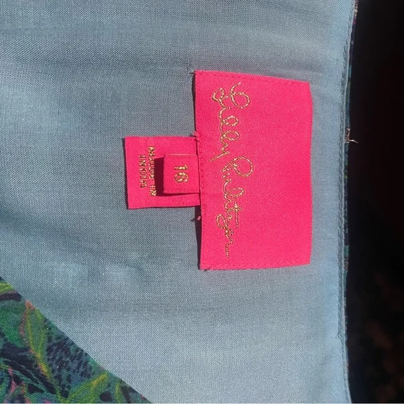 Lilly Pulitzer dress in  Navy tide Catty Purrsonality! Size 16 ! - Picture 5 of 8